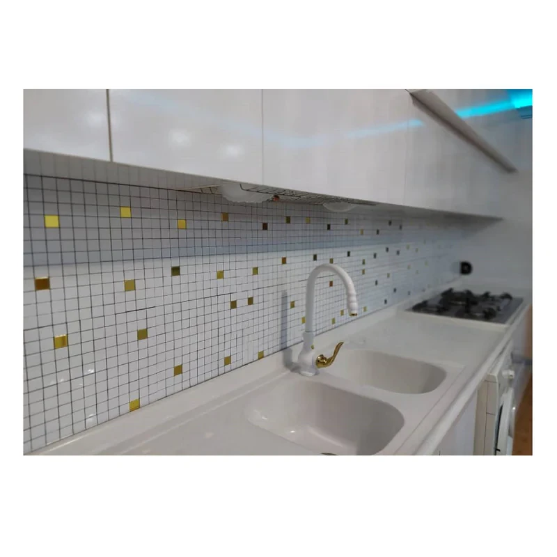 دیوارپوش مدل تایل بین کابینتی پشت چسبدار کد 20527 بسته 11 عددی
