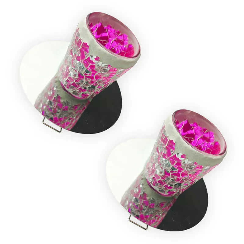 قاب چراغ هالوژن مدل دکوراتیو طرح کریستال پایه G4 کد G16 بسته 2 عددی