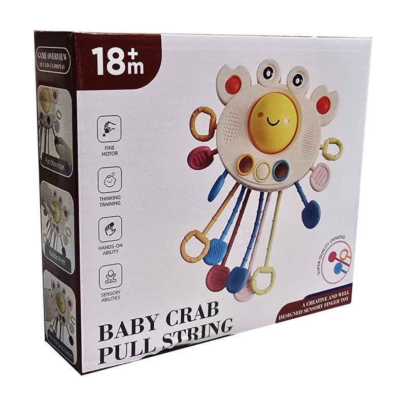 جغجغه مدل خرچنگ BABY CRAB PULL STRING کد FXB-5