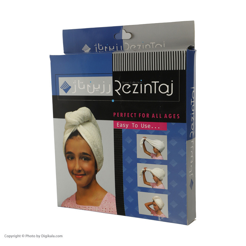 حوله استخری رزین تاژ مدل 6406 سایز 65×120سانتی‌متر به همراه کلاه حمام