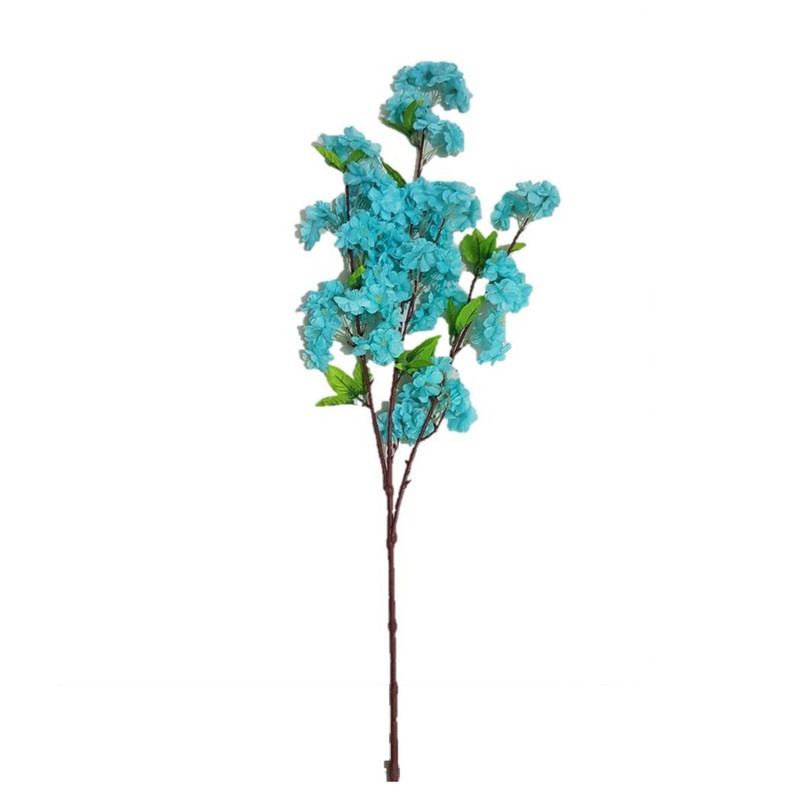 گل مصنوعی شکوفه سیب رومیزی مدل mo140 با گل‌های پارچه‌ای، ابعاد 105x30x7 سانتی‌متر، وزن 300 گرم