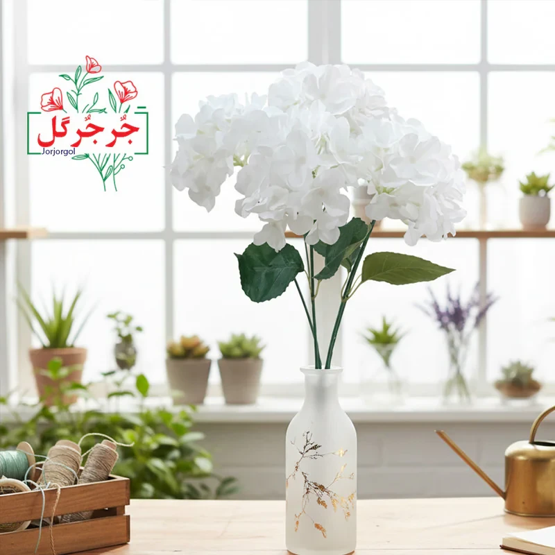 گل مصنوعی جُرجُرگل مدل بوته ارتانزیا کد SEFID