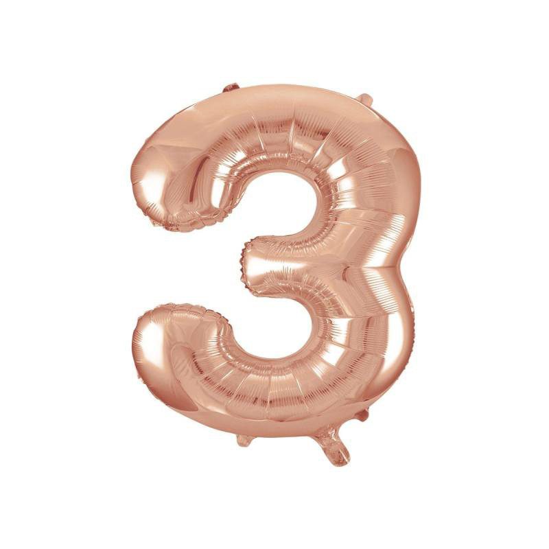 بادکنک فویلی بانیبو مدل Foil Balloon طرح عدد 3