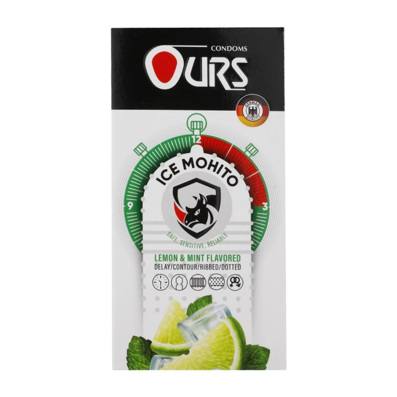 کاندوم تاخیری اورز مدل ICE MOHITO بسته 12 عددی به همراه کاندوم ساده اورز مدل OILY PLUS بسته 12 عددی