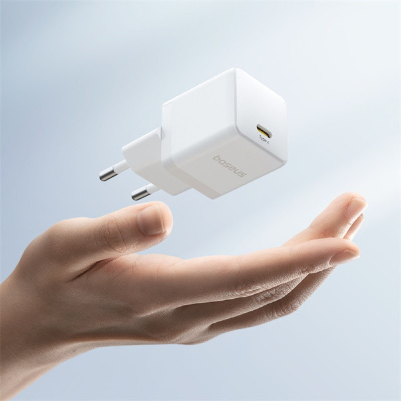 شارژر دیواری 20 وات بیسوس مدل Palm 1C به همراه کابل تبدیل USB-C