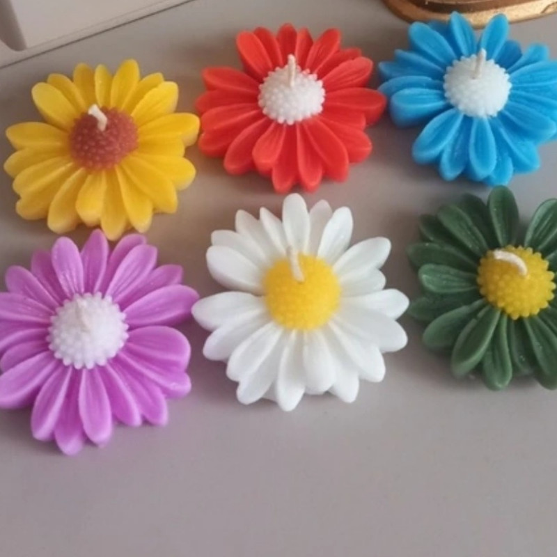 شمع مدل بابونه بسته 5 عددی