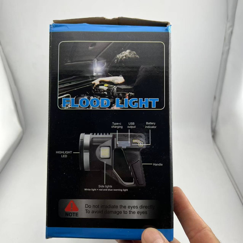 نورافکن دستی اسمایلینگ شارک مدل W5173 با نور چند رنگ