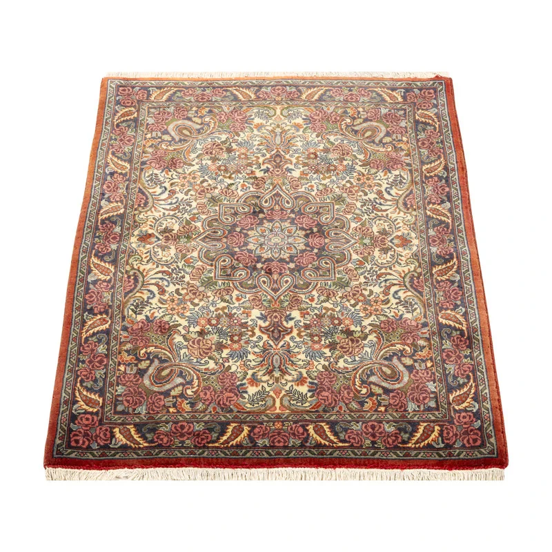 فرش دستبافت 0,7 متری مدل بیجار کد 45P10046 زمینه کرم