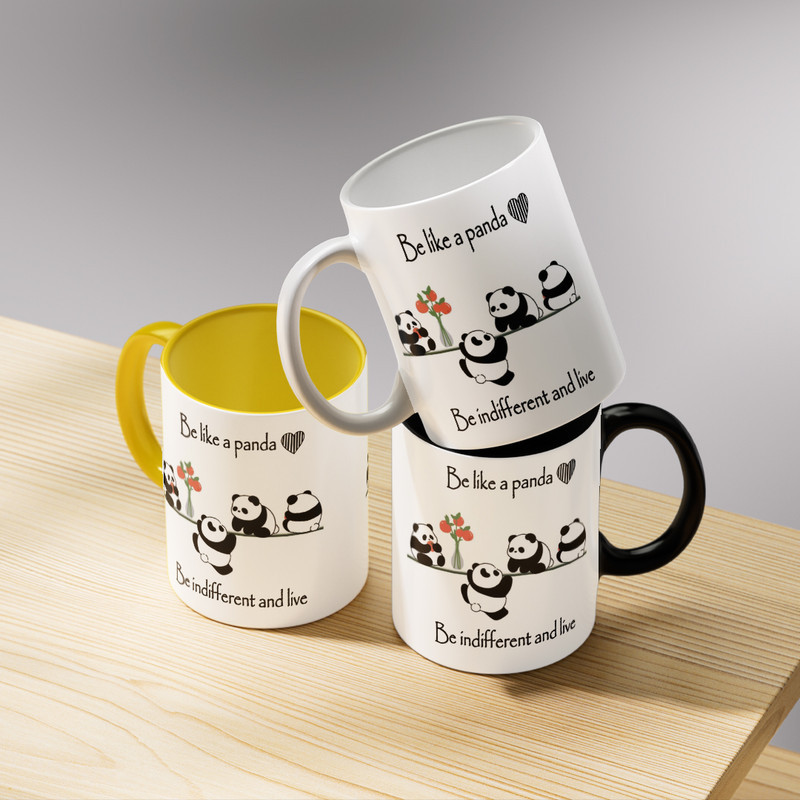 ماگ طرح پاندا مدل مثل پاندا باشید