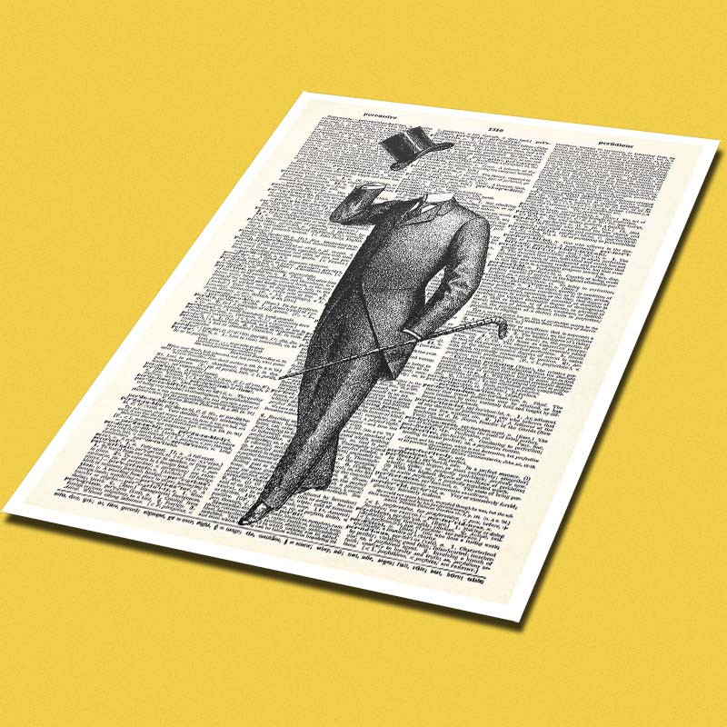 پوستر کارنيکا طرح روزنامه وینتج Vintage Newspaper کد 22776 مجموعه 8 عددی