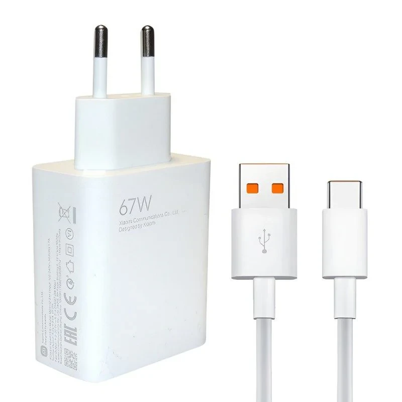 شارژر دیواری  مدل 67w به همراه کابل تبدیل USB-C