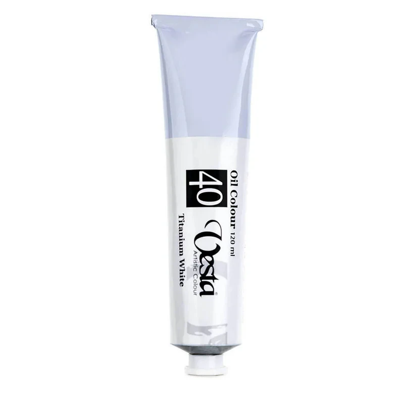 رنگ روغن وستا مدل Titanium White 40 حجم 120 میلی لیتر