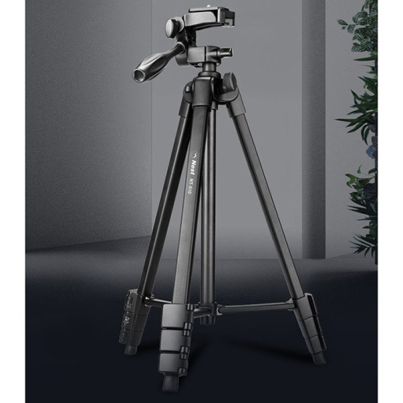سه پایه دوربین نست مدل NT-510 به همراه گیره نگهدارنده موبایل
