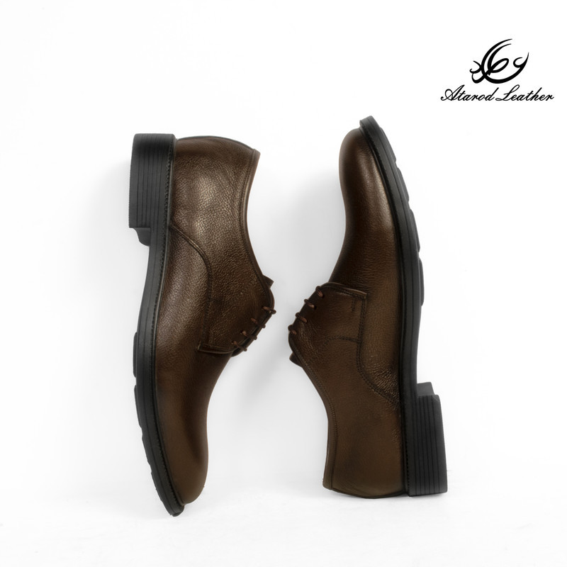 کفش مردانه چرم عطارد مدل چرم طبیعی کد SH135