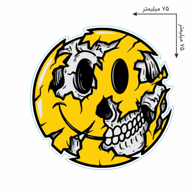 برچسب بدنه موتورسیکلت مدل اموجی خاص