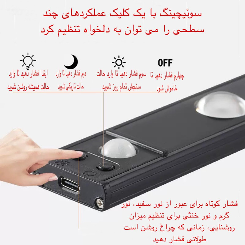چراغ ال ای دی 0.75 وات مدل زیر کابینتی کد 50CM