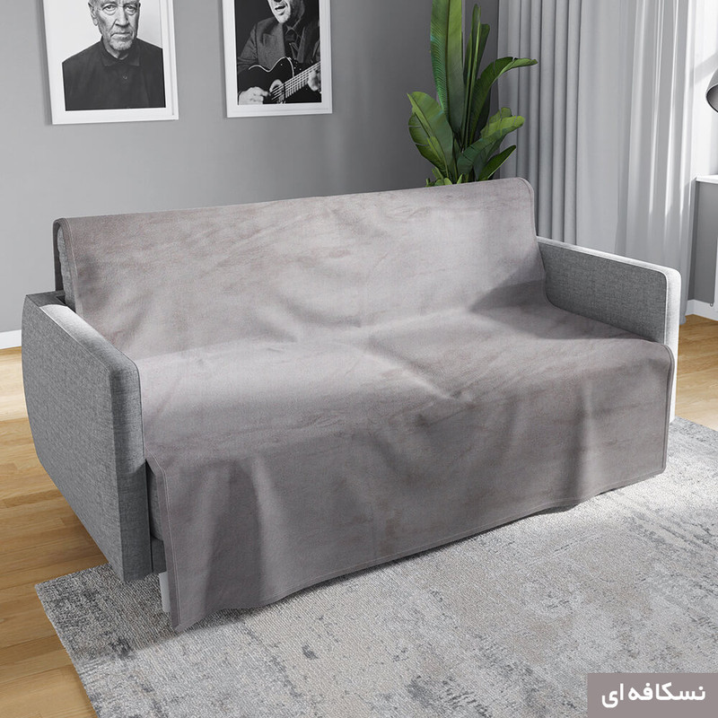 شال مبل شاران هوم مدل مخملی طرح ساده 350×180 سانتی متر