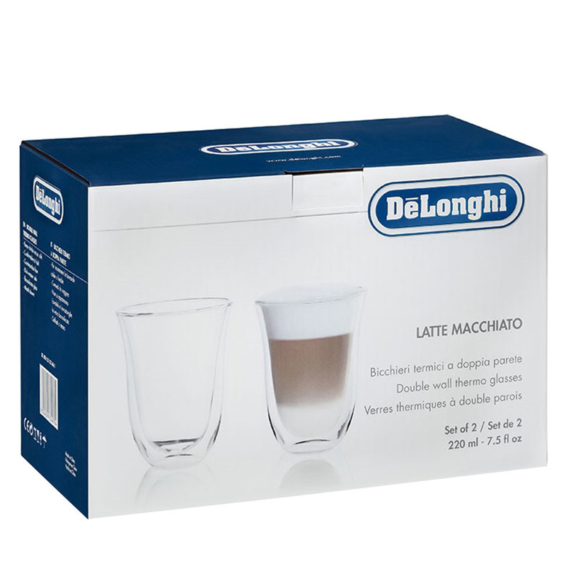 فنجان دلونگی مدل دوجداره  Latte Macchiato کد DLSC312 مجموعه 2 عددی