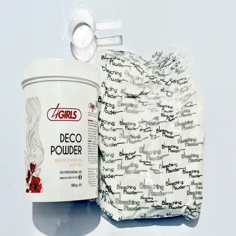 پودر دکلره 4گرلز مدل JOJOBA وزن 500 گرم رنگ سفید