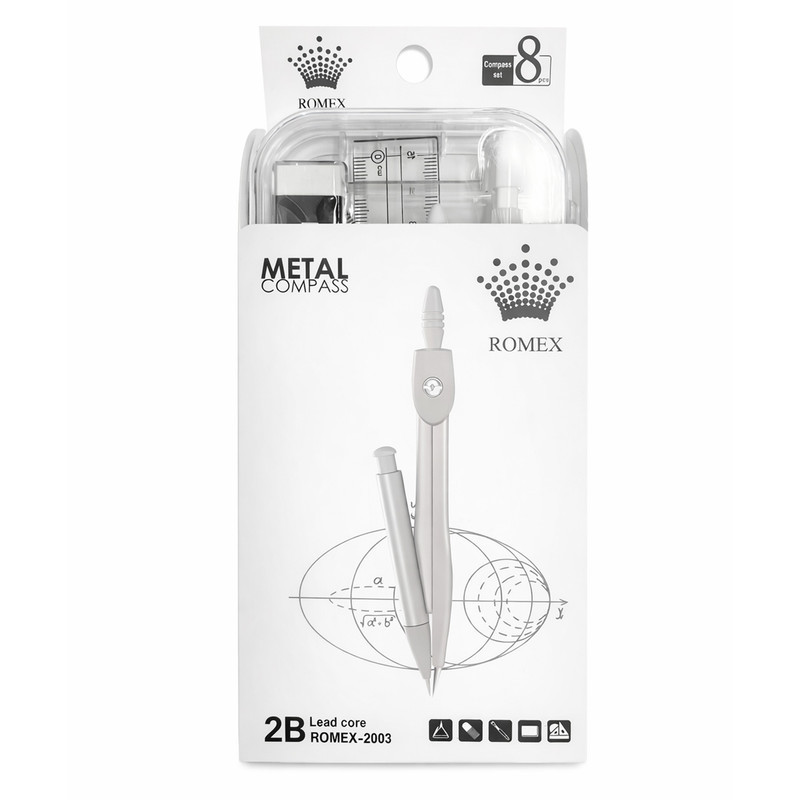 ست پرگار رومکس مدل Metal A مجموعه 7 عددی