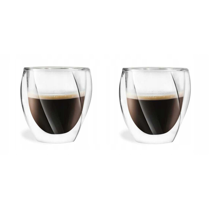 لیوان مدل دوجداره طرح پیچدار بسته 2 عددی
