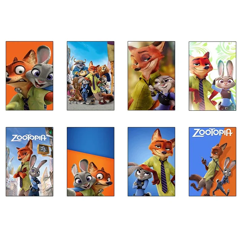 پوستر کارنيکا طرح زوتوپیا Zootopia کد 87998 مجموعه 8 عددی