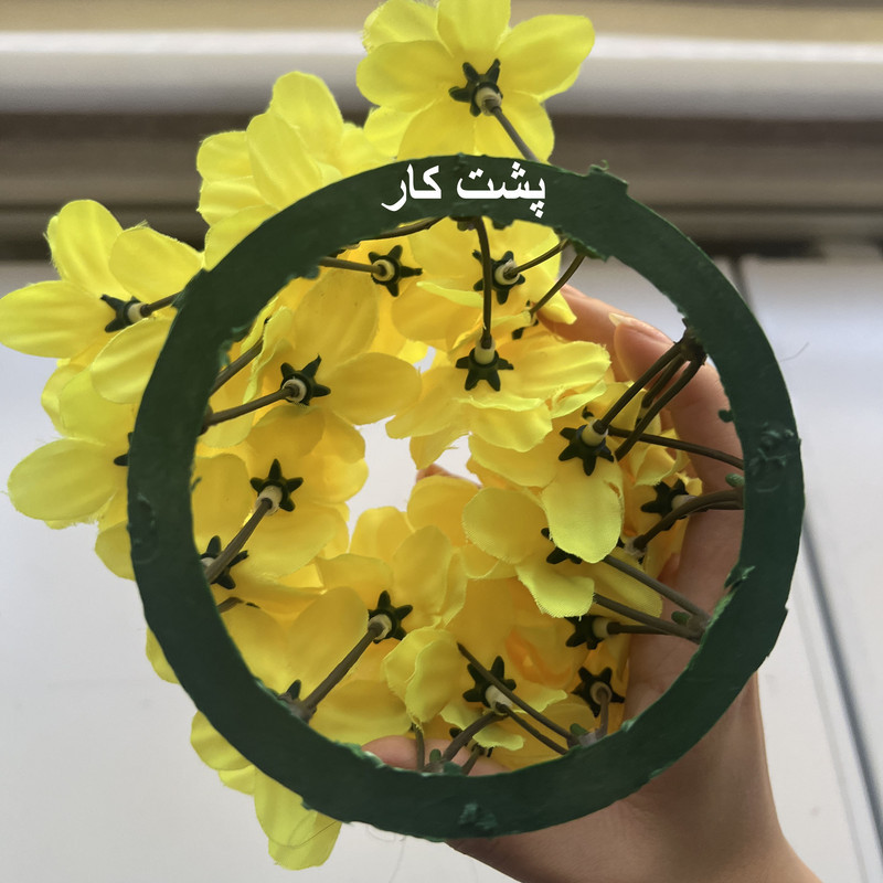 حلقه گل مصنوعی مدل شکوفه بهاری مینیاتوری