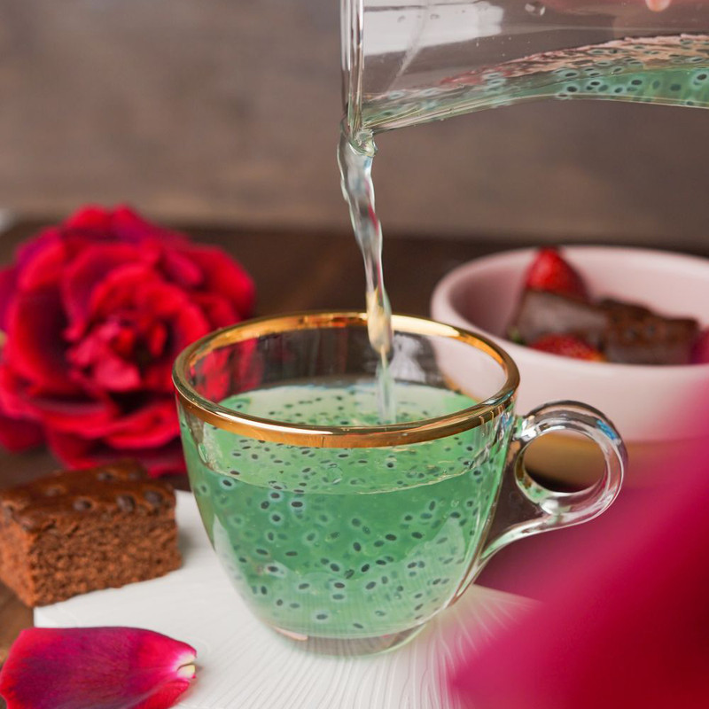فنجان بلینک مکس مدل چری لب طلایی کد 95 بسته 6 عددی