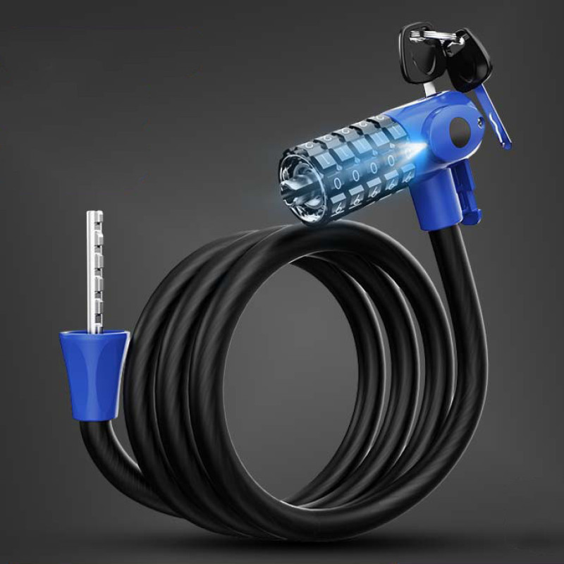 قفل دوچرخه مدل دوگانه چراغ دار کد Dual-Lock-LED
