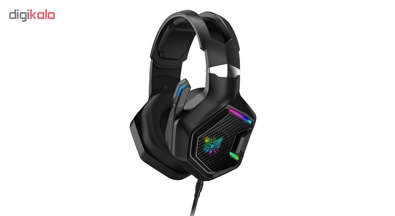 هدست گیمینگ اونیکوما مدل K10 Pro بدون قابلیت نویز کنسلینگ، جک 3.5 میلی‌متری، دارای نورپردازی RGB، کاپ‌های تهیه شده از مموری فوم، پاسخ فرکانسی 20-20000 هرتز، قطر درایور 50 میلی‌متر