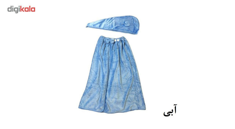 حوله استخری مدل دکلته سایز متوسط به همراه کلاه حوله ای