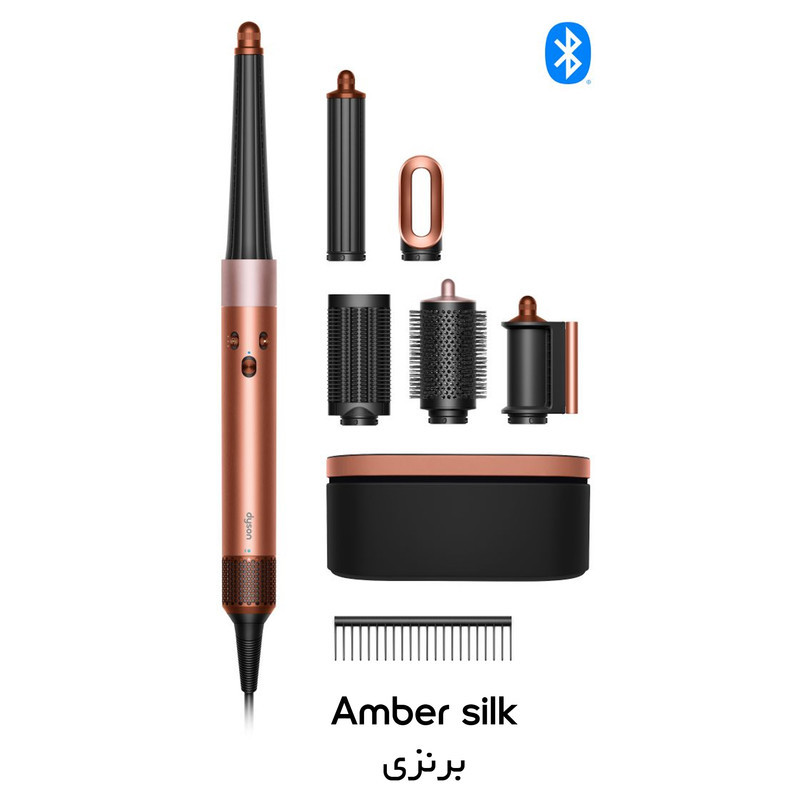 سشوار برس‌دار حالت‌دهنده 1300 وات دایسون مدل Airwrap id HS08، موتور AC، وزن 650 گرم، دارای سری شانه‌دار، سری برس‌دار گرد پهن، خشک‌کن ملایم با ویژگی فرکنندگی، صاف‌کنندگی، حجم‌دهندگی، با قابلیت فناوری تولید یون