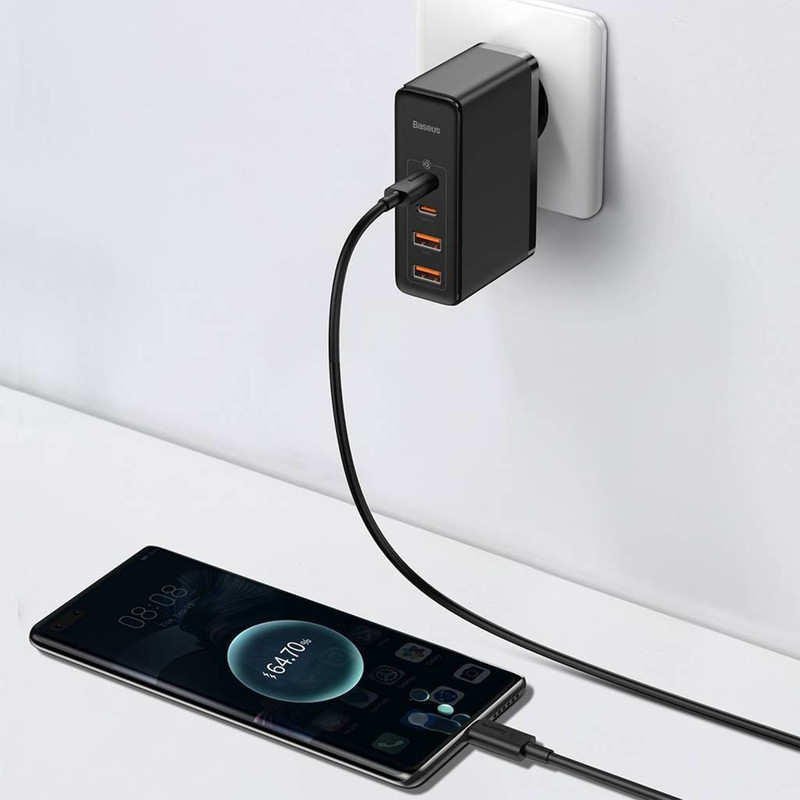 شارژر دیواری باسئوس مدل CCGAN2P-K01 به همراه کابل USB-C