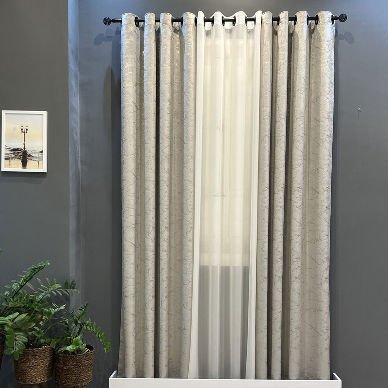 پرده مدل پانچی مخمل طلاکوب و حریر ساده کد q20 سایز 140x275 سانتی متر