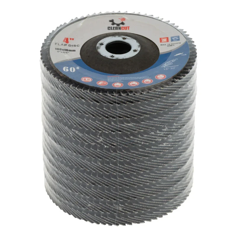 سنباده فلاپ دیسک کلین کات مدل 100mm-16-60 بسته 10 عددی