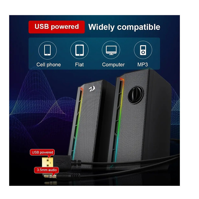 اسپیکر دسکتاپ مخصوص بازی ردراگون مدل GS58O-RGB