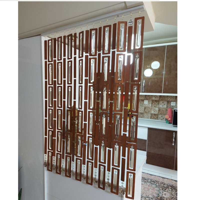 پرده آریا کریستال مدل چوبی سایز 30x300 سانتیمتر