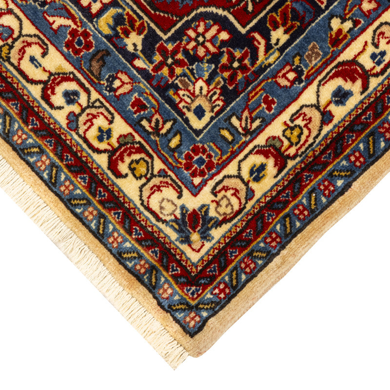 فرش دستبافت نیم متری طرح ساروق کد 45P580 زمینه لاکی