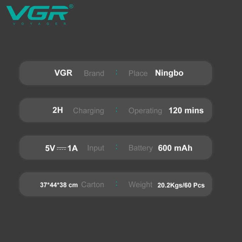 ماشین اصلاح موی سر و صورت وی جی ار مدل v-075