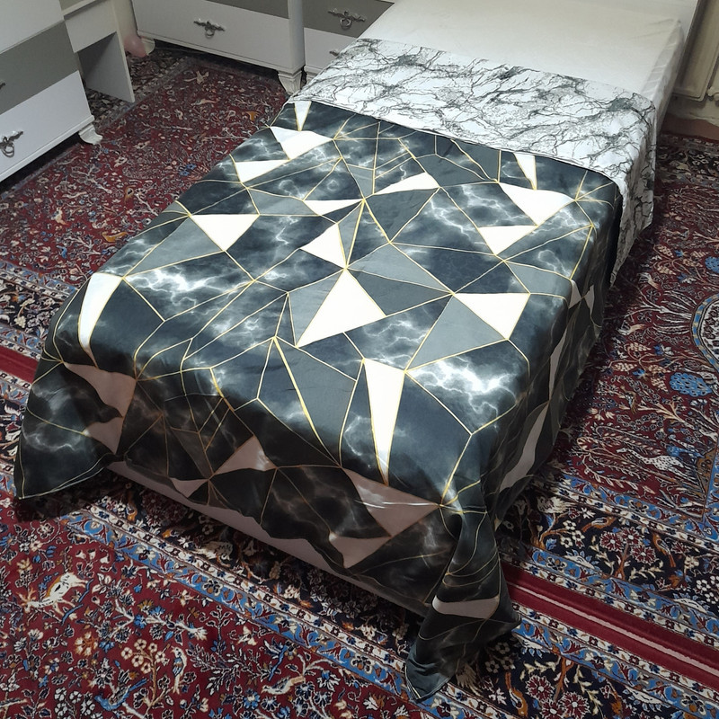 روکش لحاف  مدل هندسی niki011  یک نفره سایز 220×160 سانتی متر