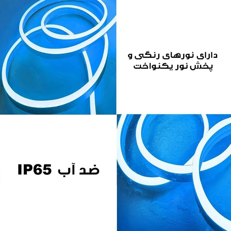 ریسه نئون لومیز مدل APP-5M RGB طول ۵ متر به همراه آداپتور