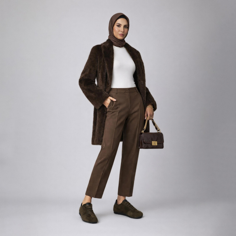 کفش روزمره زنانه چرم مشهد مدل J2804-063-37