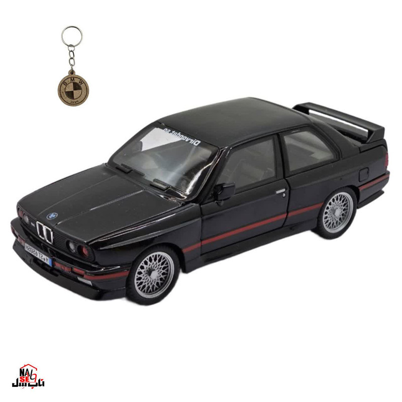 ماکت ماشین ناب سل مدل بی ام و فلزی BMW M3 E30 به همراه جاسوییچی