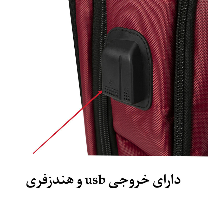 کوله پشتی لپ تاپ تنسر مدل راکی کد 119 مناسب برای لپ تاپ 15.6 اینچی