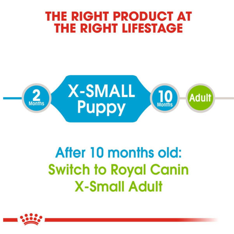 غذای خشک توله سگ نژاد کوچک رویال کنین مدل X-Small Puppy وزن 1.5 کیلوگرم