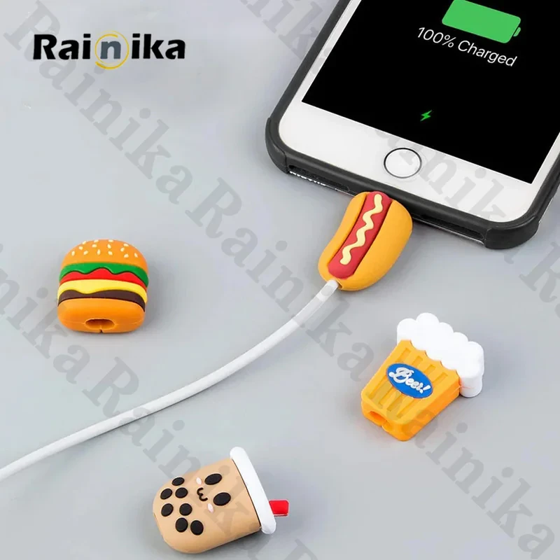 محافظ کابل شارژ و هندزفری رینیکا مدل Hot Dog KK 03 مجموعه 3 عددی