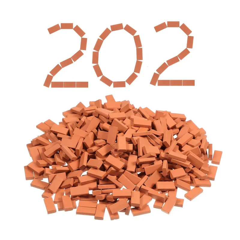 ساختنی مدل آجر مینیاتوری سرامیکی کد ceramic202 بسته 202 عددی