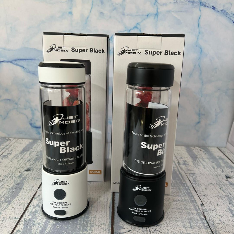 شیکر شارژی جت موبیکس مدل SuperBlack گنجایش 0.45 لیتر