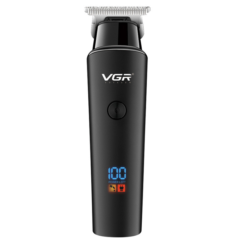 ماشین اصلاح موی سر و صورت وی جی آر مدل 937 با طراحی ارگونومیک، نمایشگر دیجیتال، باتری 2000 میلی‌آمپر ساعت، شارژ USB و سه شانه قابل تنظیم برای اصلاح دقیق و چند حالته