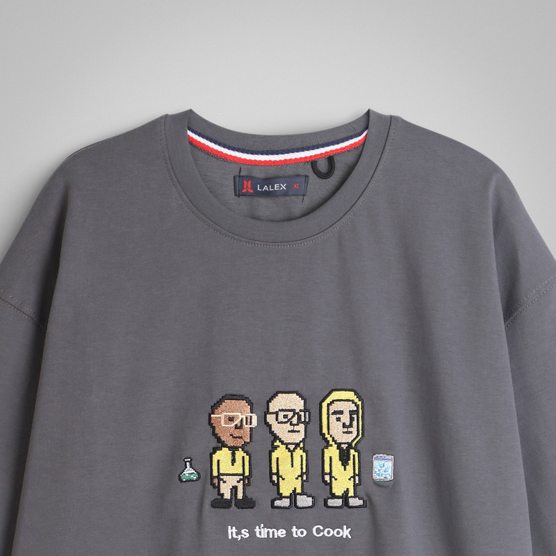 تی شرت مردانه آستین کوتاه نخی کلاسیک لالکس مدل 1393